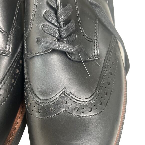New Coach Black Wing Derby Dress Shoes Size 11 1/2 main image 7